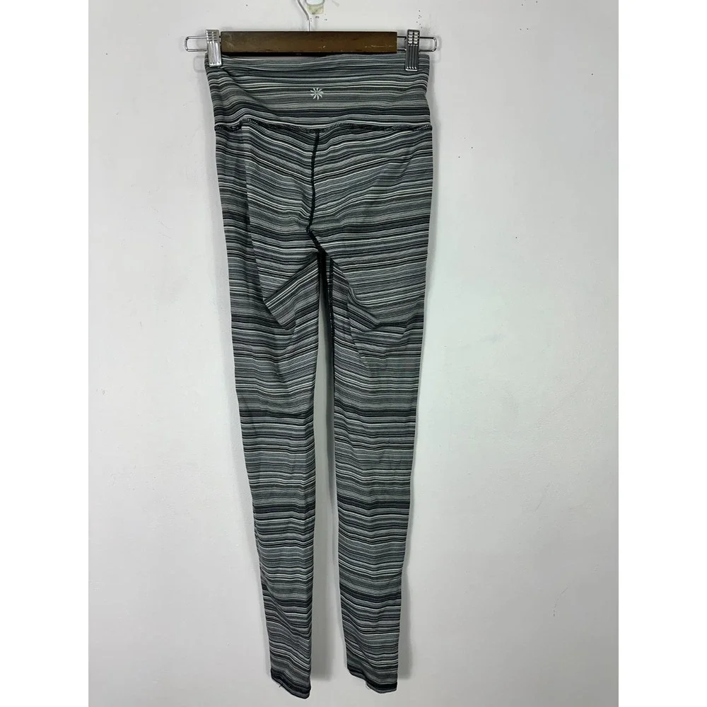 Athleta Chaturanga Leggings Space Dye‎ Black Grey Womens XS Gym Athleisure Yoga